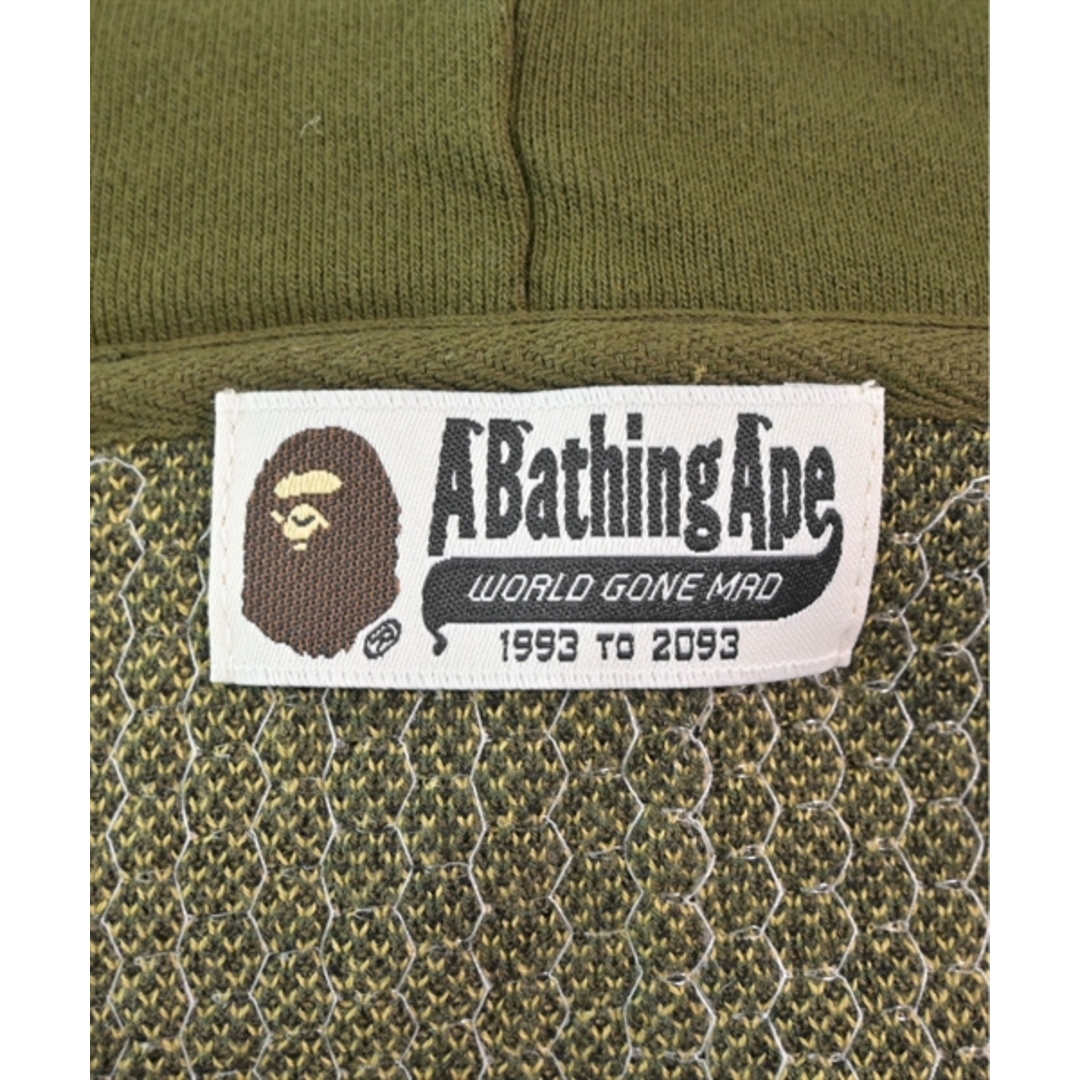 A BATHING APE(アベイシングエイプ)のA BATHING APE パーカー F 緑xベージュ等(総柄) 【古着】【中古】 レディースのトップス(パーカー)の商品写真