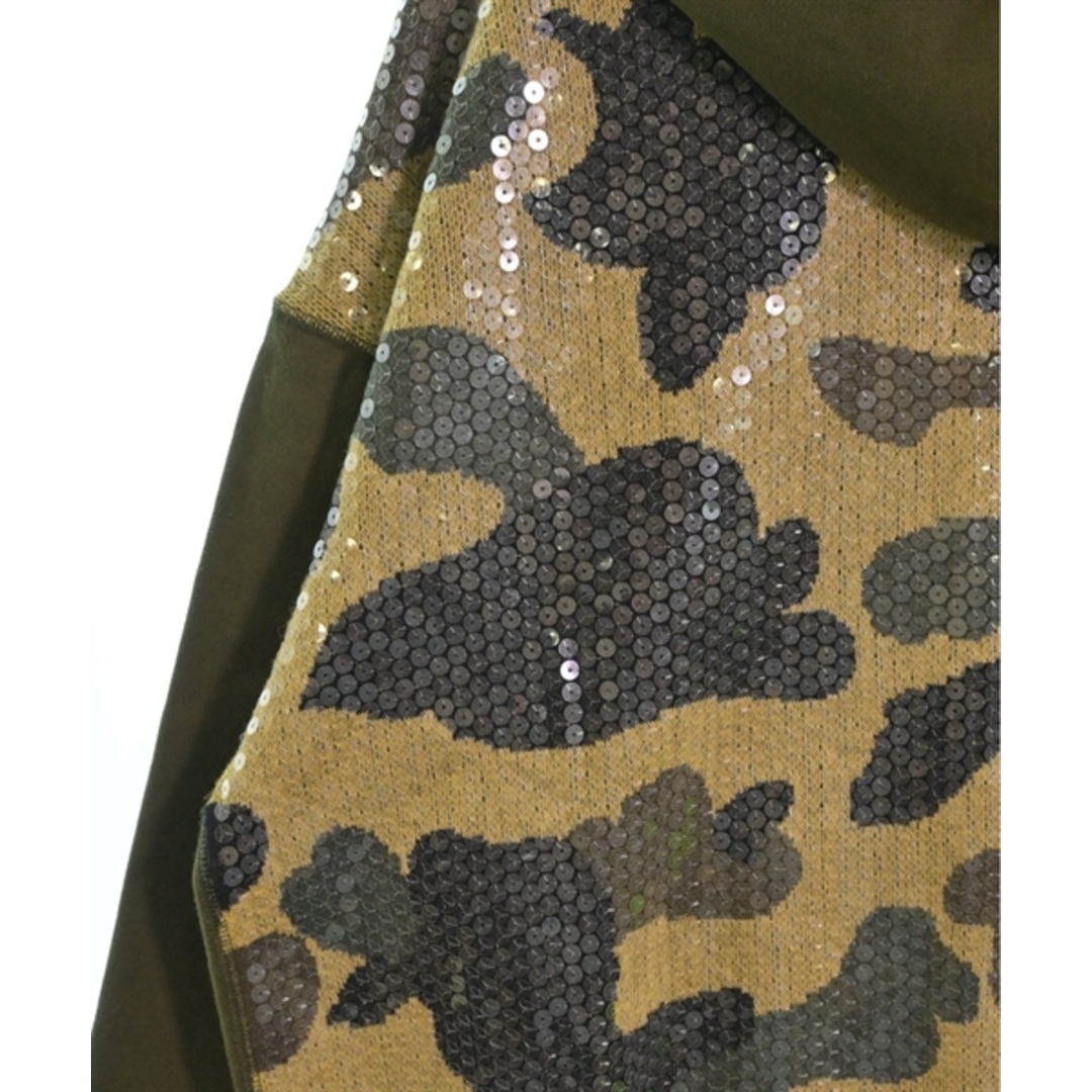 A BATHING APE(アベイシングエイプ)のA BATHING APE パーカー F 緑xベージュ等(総柄) 【古着】【中古】 レディースのトップス(パーカー)の商品写真