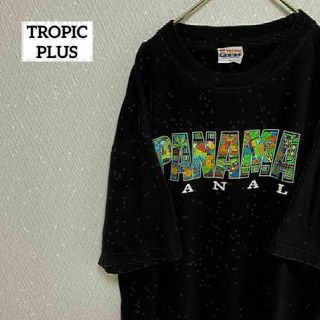 TOROPIC PLUS Tシャツ 半袖 ゆるだぼ 鳥 カラフル パナマ XL(Tシャツ/カットソー(半袖/袖なし))