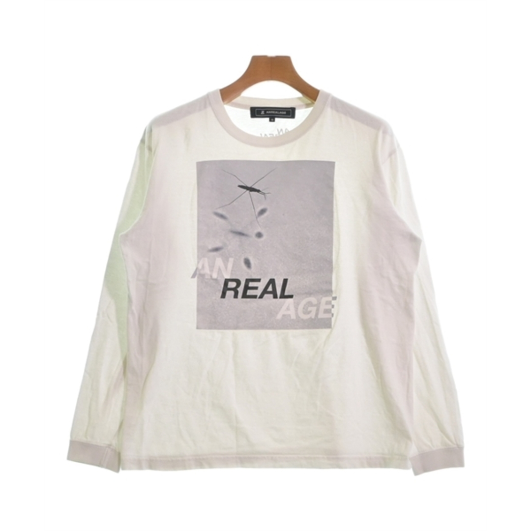 ANREALAGE(アンリアレイジ)のANREALAGE アンリアレイジ Tシャツ・カットソー 48(L位) 白 【古着】【中古】 メンズのトップス(Tシャツ/カットソー(半袖/袖なし))の商品写真