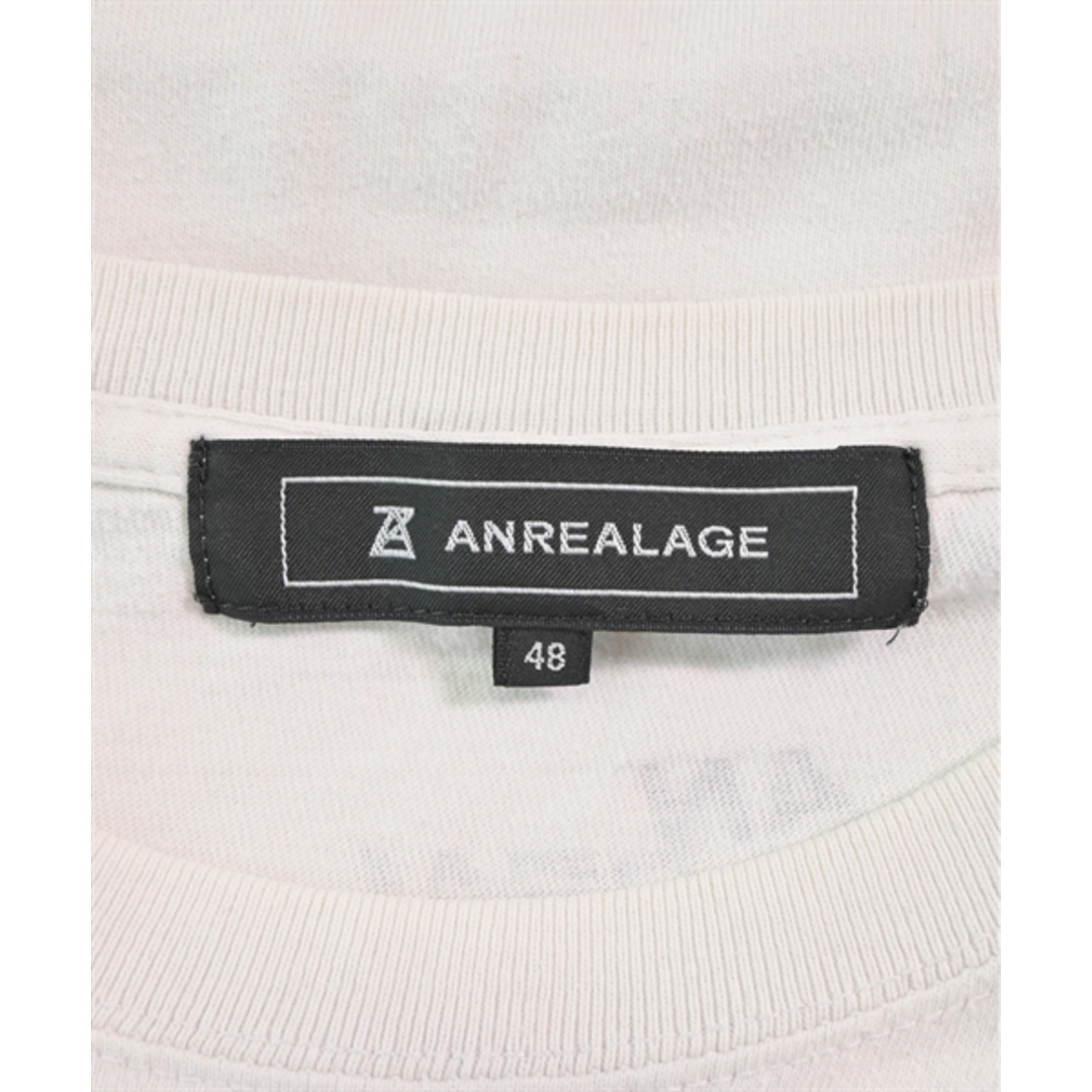 ANREALAGE(アンリアレイジ)のANREALAGE アンリアレイジ Tシャツ・カットソー 48(L位) 白 【古着】【中古】 メンズのトップス(Tシャツ/カットソー(半袖/袖なし))の商品写真