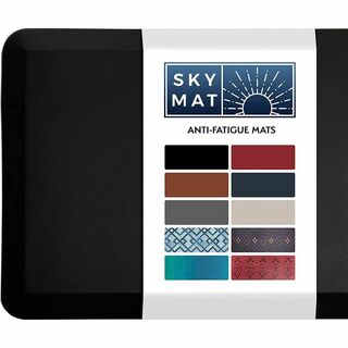 【色: ブラック】Sky Solutions キッチンマット 負担軽減 1.9c(その他)