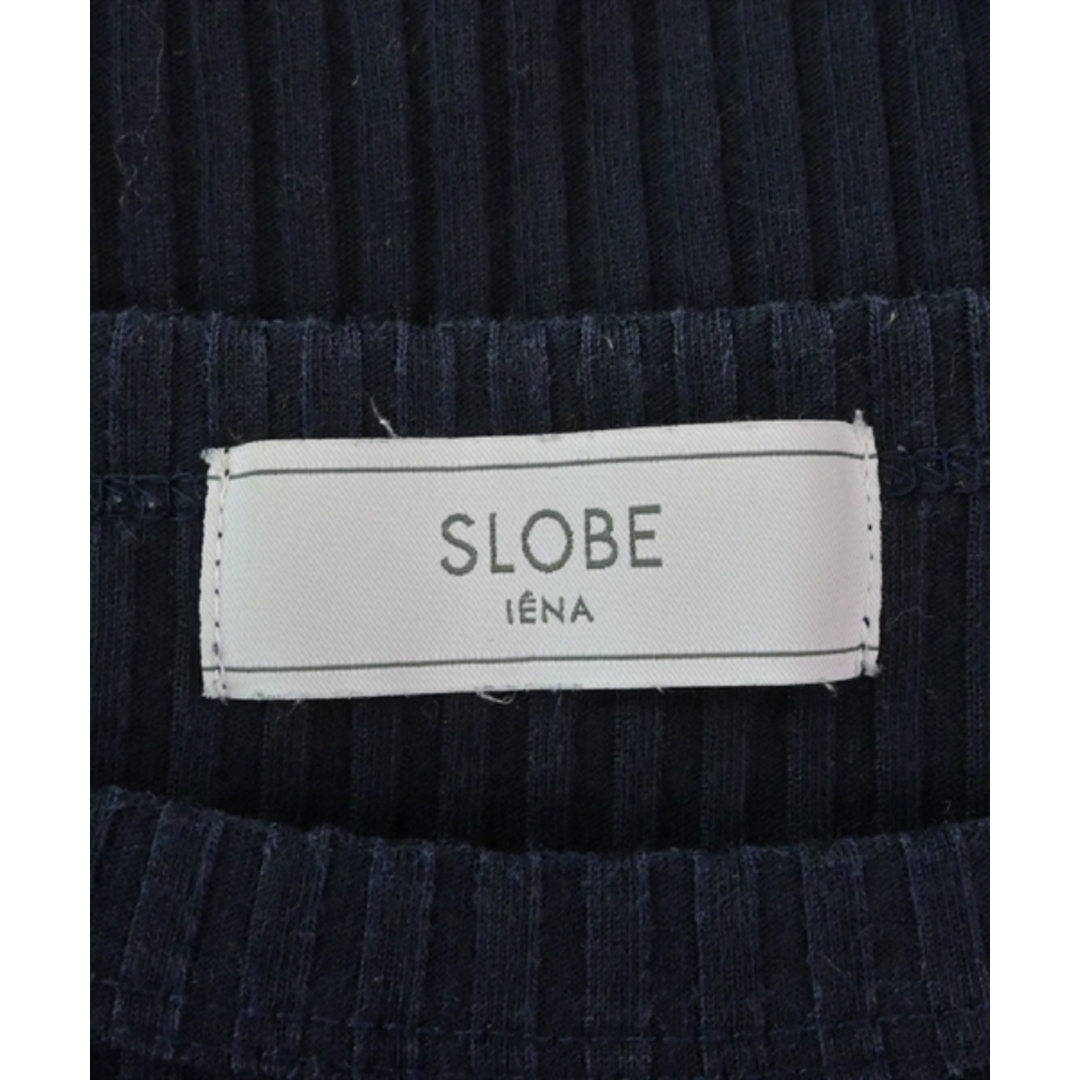 SLOBE IENA(スローブイエナ)のSLOBE IENA スローブイエナ Tシャツ・カットソー -(S位) 紺 【古着】【中古】 レディースのトップス(カットソー(半袖/袖なし))の商品写真
