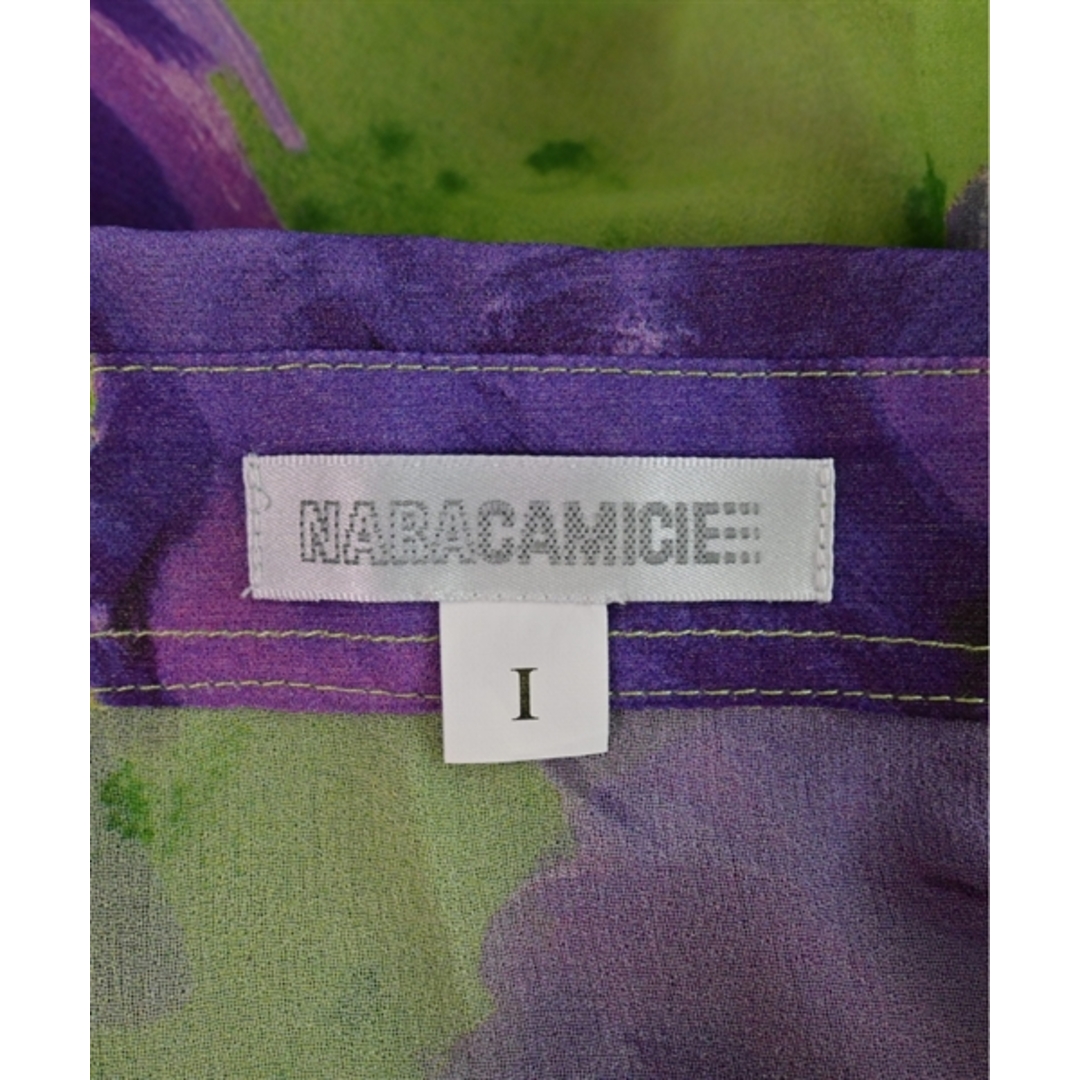 NARACAMICIE(ナラカミーチェ)のNARA CAMICIE カジュアルシャツ 1(S位) 紫x黄緑(総柄) 【古着】【中古】 レディースのトップス(シャツ/ブラウス(長袖/七分))の商品写真