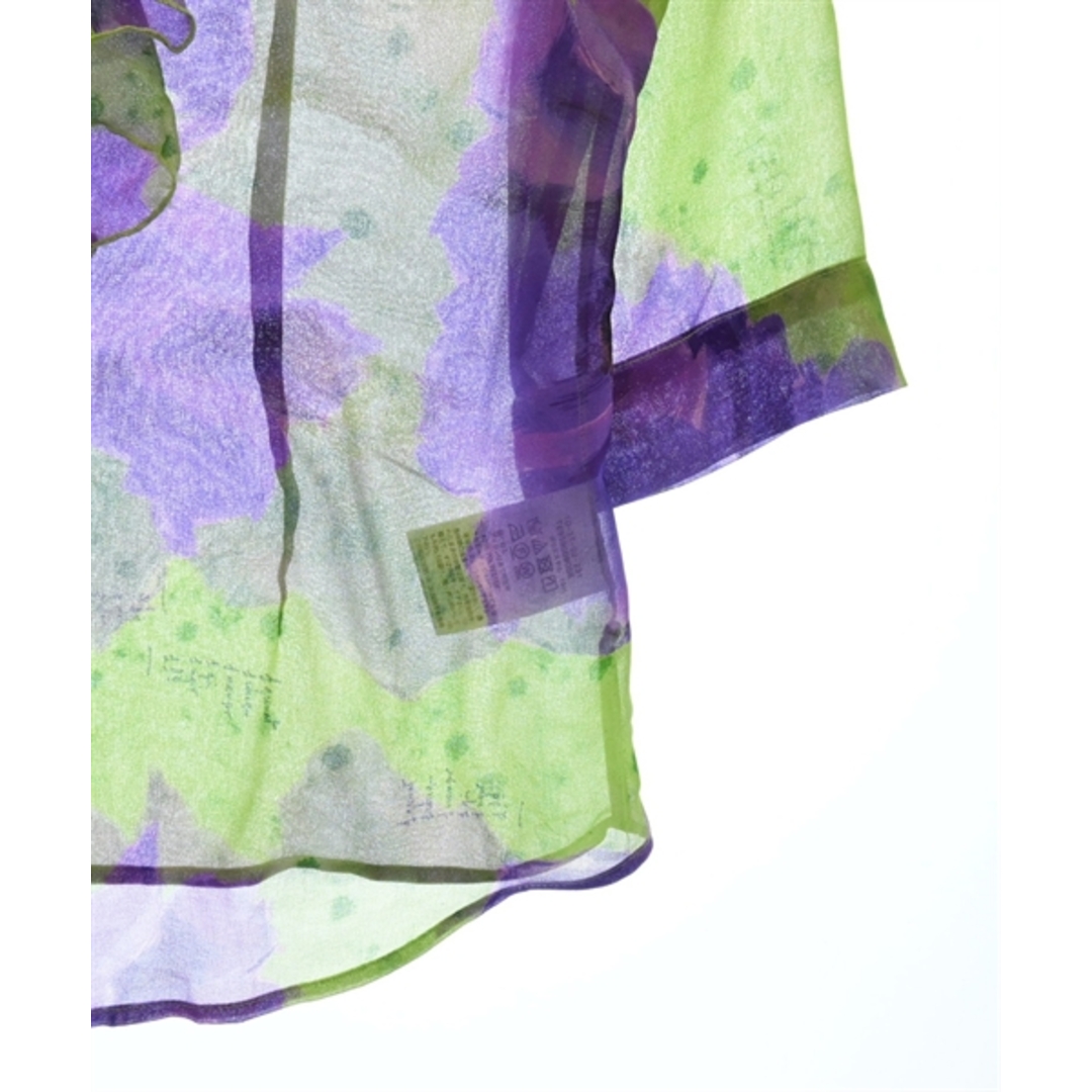 NARACAMICIE(ナラカミーチェ)のNARA CAMICIE カジュアルシャツ 1(S位) 紫x黄緑(総柄) 【古着】【中古】 レディースのトップス(シャツ/ブラウス(長袖/七分))の商品写真