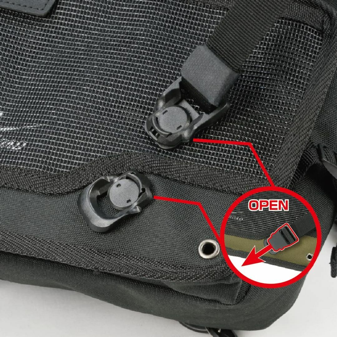 【人気商品】ラフアンドロード(ROUGH&ROAD) バイク バッグ AQADR メンズのバッグ(バッグパック/リュック)の商品写真