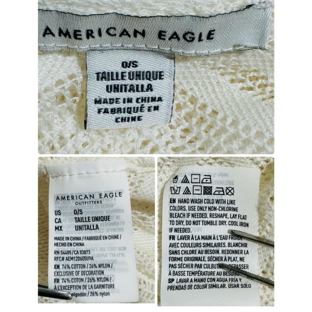 American Eagle(アメリカンイーグル)のアメリカンイーグル　ケーブルニット　カーディガン　羽織　Freeサイズ レディースのトップス(カーディガン)の商品写真