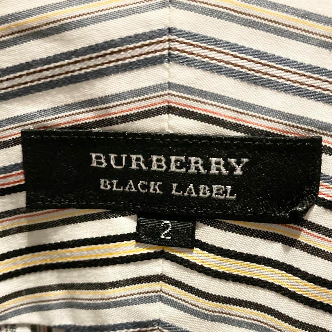 BURBERRY BLACK LABEL(バーバリーブラックレーベル)の【極美品】バーバリーブラックレーベル ロゴ ストライプ マルチカラー 長袖シャツ メンズのトップス(シャツ)の商品写真