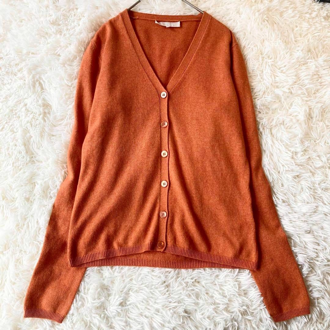 'S Max Mara(エスマックスマーラ)の【美品】S Max Mara シルク カシミヤ カーディガン薄手 オレンジ系 M レディースのトップス(カーディガン)の商品写真