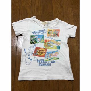 HusHush - ハッシュアッシュ　ディズニー　アナ雪　オラフ　白　Tシャツ　100