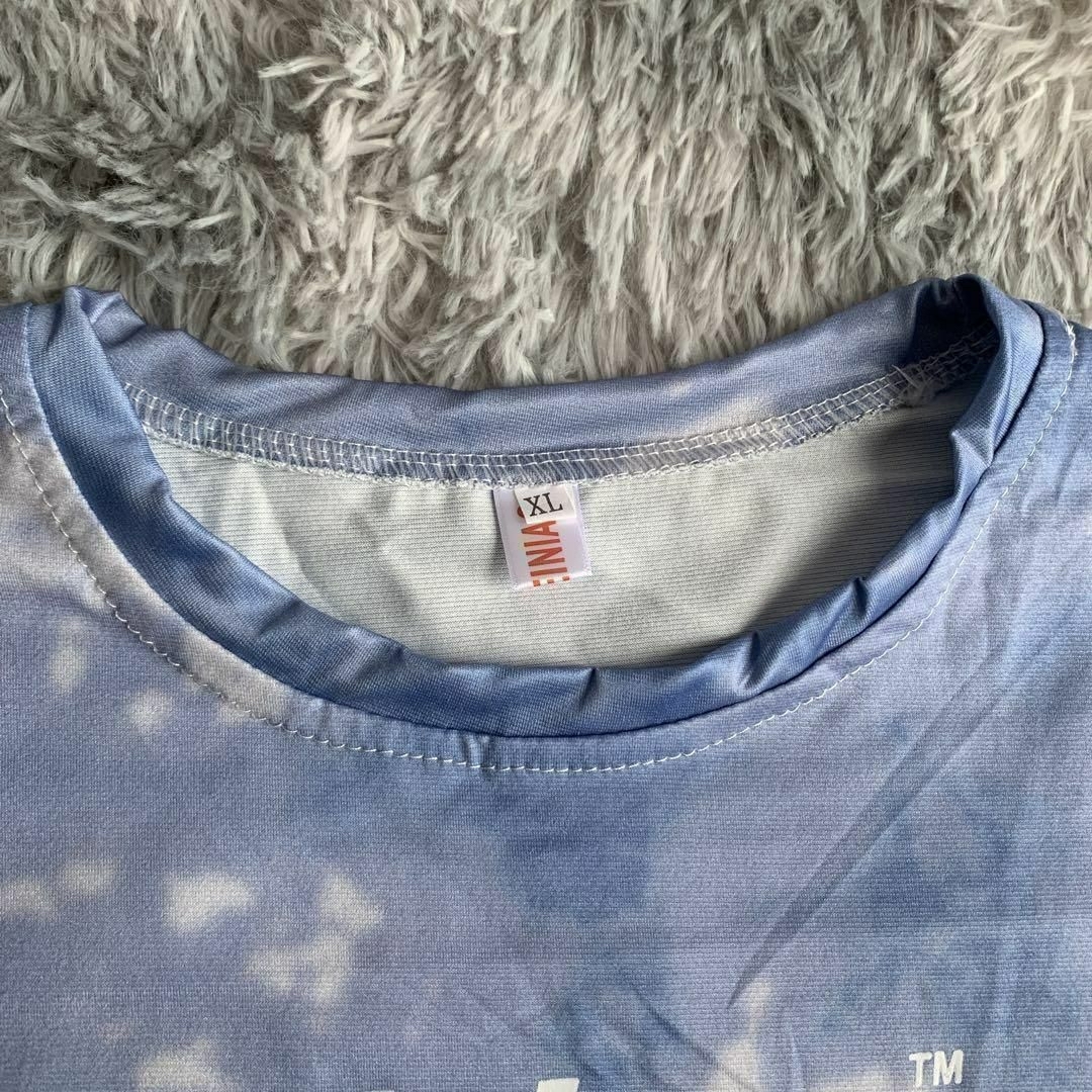 セットアップ タイダイ柄 レディース Tシャツ ショートパンツ ブルー XL レディースのルームウェア/パジャマ(ルームウェア)の商品写真