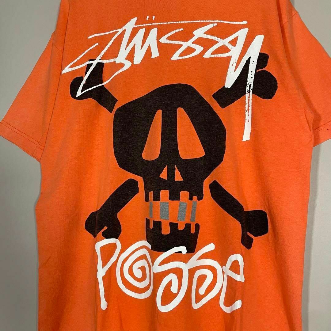 STUSSY(ステューシー)の【メキシコ製、スカルロゴ◎】stussyビッグプリント古着Tシャツ半袖sk8M メンズのトップス(Tシャツ/カットソー(半袖/袖なし))の商品写真