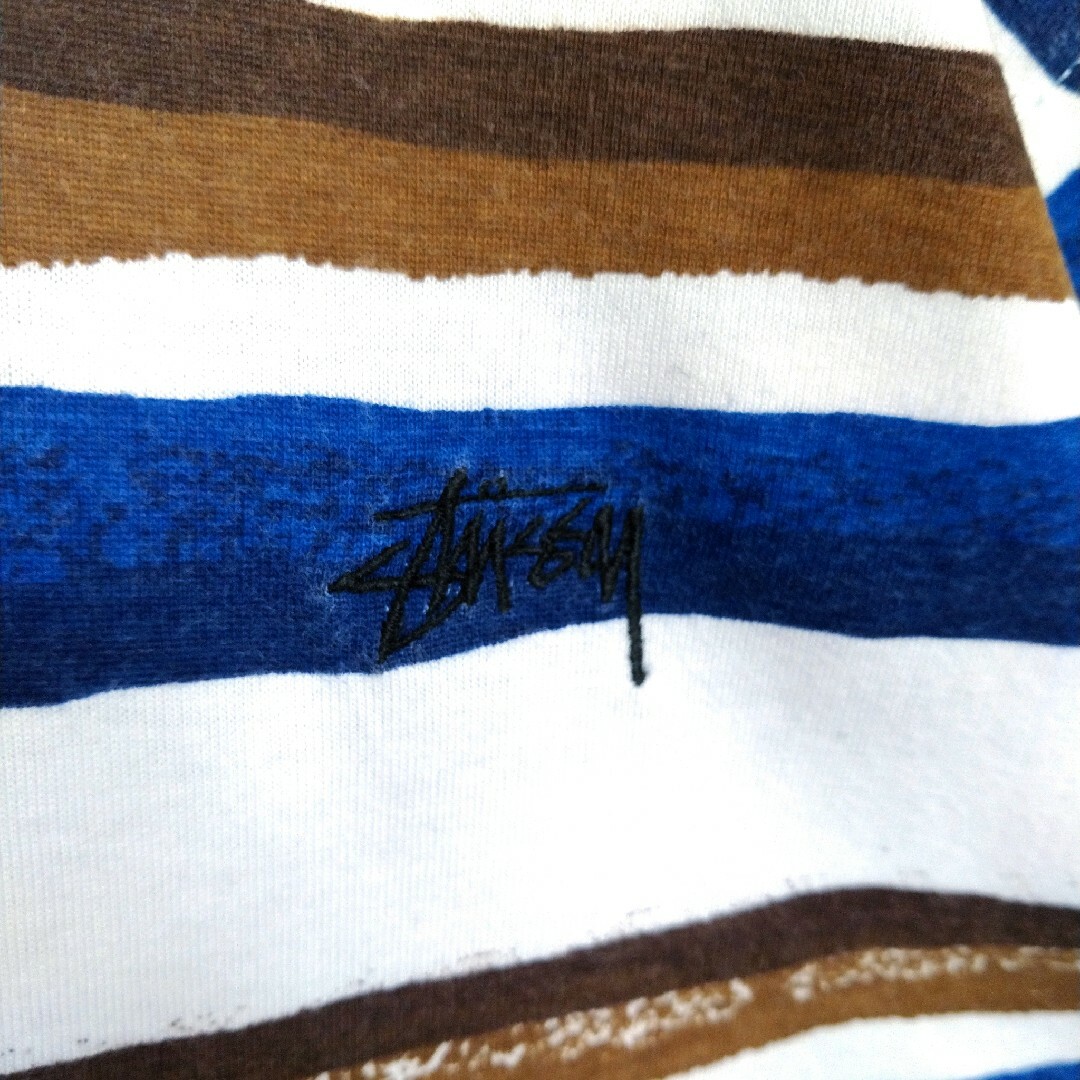 STUSSY(ステューシー)の【STUSSY】ロゴ刺繍　ボーダーTシャツ メンズのトップス(Tシャツ/カットソー(半袖/袖なし))の商品写真