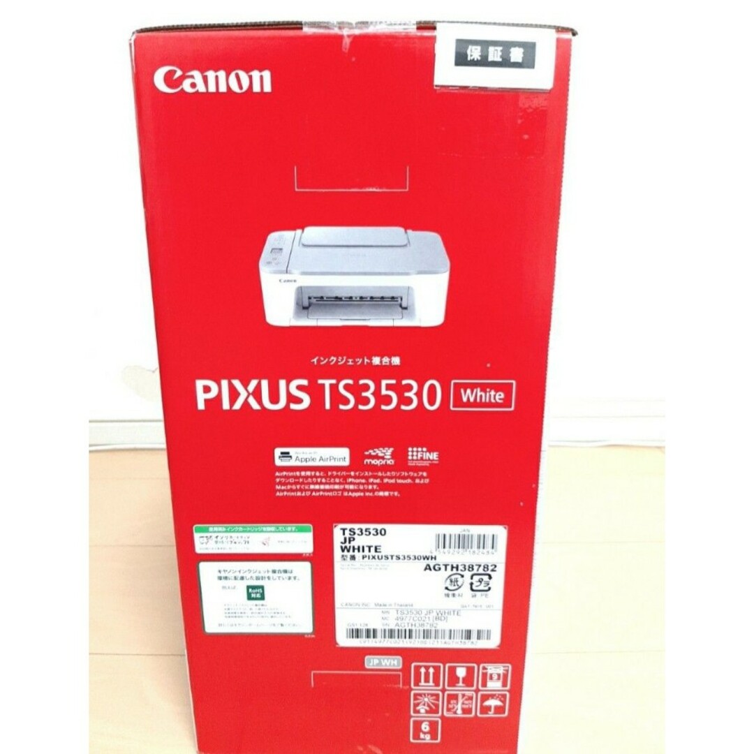 Canon(キヤノン)のCanon キャノン　ピクサス　TS3530　ホワイト Canon ts3530 スマホ/家電/カメラのPC/タブレット(PC周辺機器)の商品写真