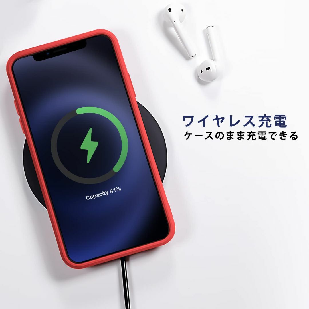 【サイズ:iPhone13pro_色:レッド】iphone 13 pro 用 ケ スマホ/家電/カメラのスマホアクセサリー(その他)の商品写真