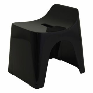 【色: ブラック】シンカテック ヒューバス 風呂椅子H25 座面高さ25cm ブ(タオル/バス用品)