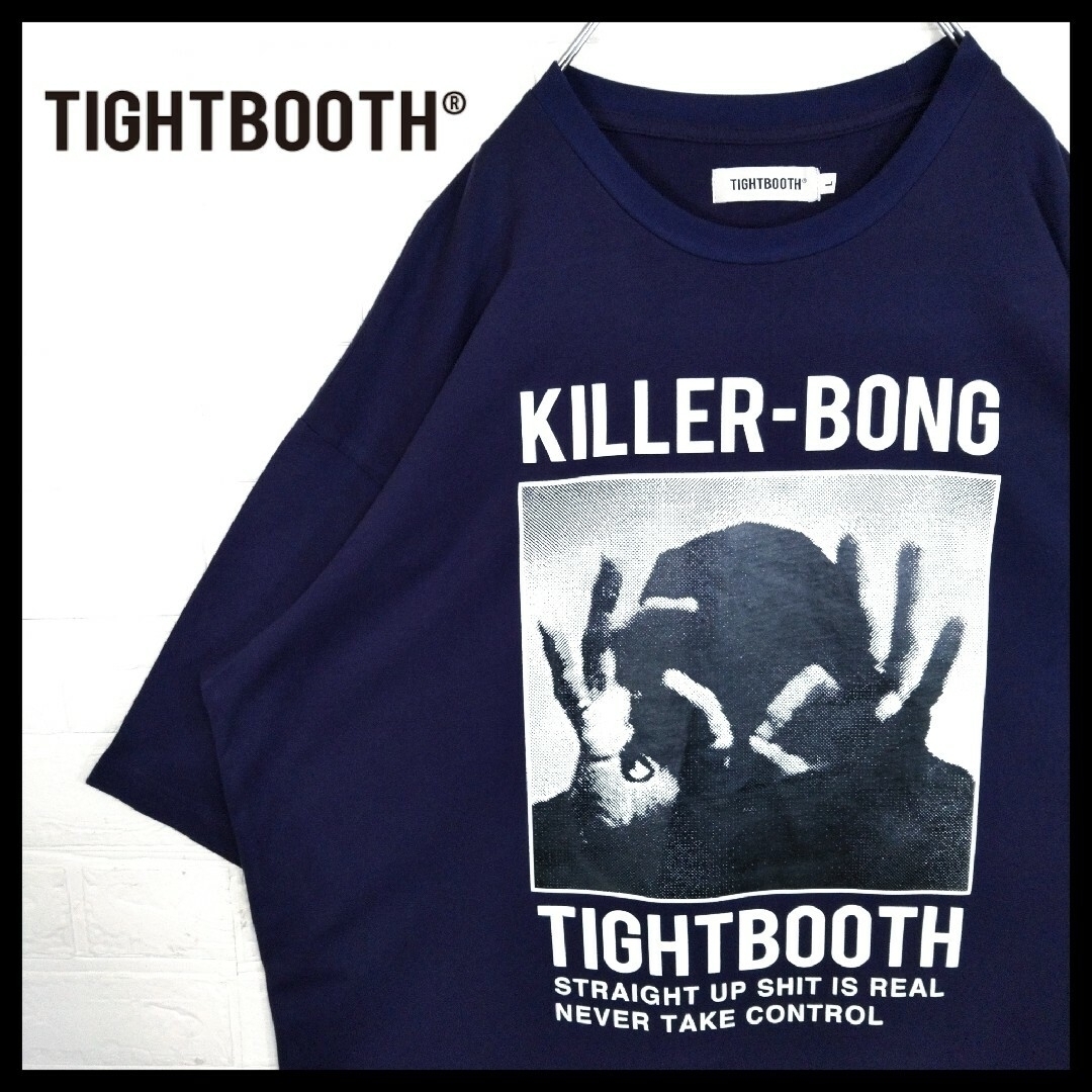 【TIGHTBOOTH】killer-bong コラボ　ハンドサイン　Tシャツ メンズのトップス(Tシャツ/カットソー(半袖/袖なし))の商品写真