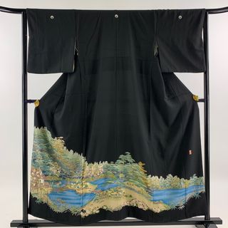 黒留袖 身丈157cm 裄丈64cm 正絹 秀品 【中古】(着物)