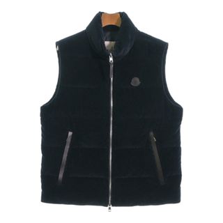 モンクレール(MONCLER)のMONCLER モンクレール ダウンジャケット/ダウンベスト 2(M位) 紺 【古着】【中古】(ダウンジャケット)