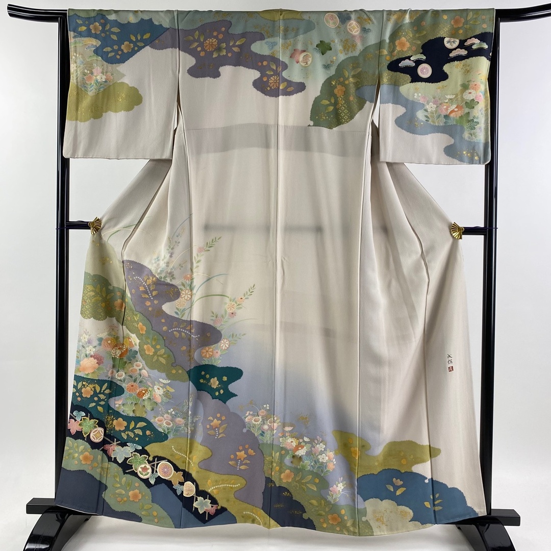 訪問着 身丈160.5cm 裄丈65cm 正絹 美品 秀品 【中古】 レディースの水着/浴衣(着物)の商品写真