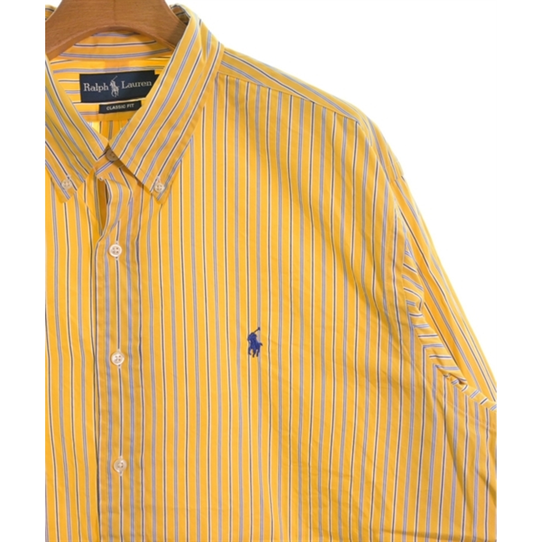 Ralph Lauren(ラルフローレン)のRalph Lauren カジュアルシャツ XXL 黄x青x白(ストライプ) 【古着】【中古】 メンズのトップス(シャツ)の商品写真