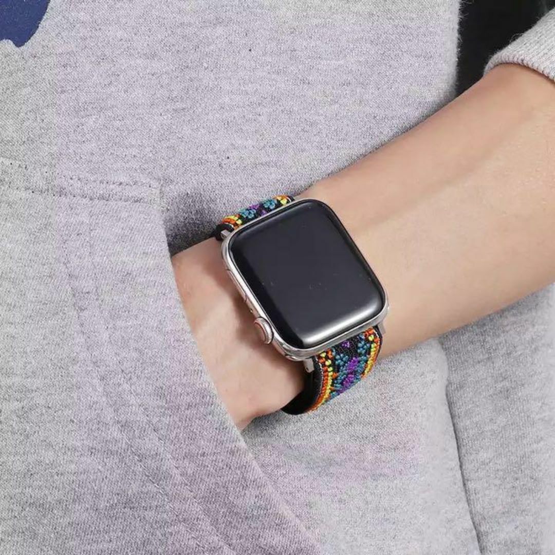 Apple Watch_カジュアルバンド_パープル紫 42mm対応 メンズの時計(ラバーベルト)の商品写真