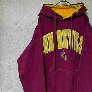 old varsity brand パーカー 長袖 フーディー アメフト L(パーカー)