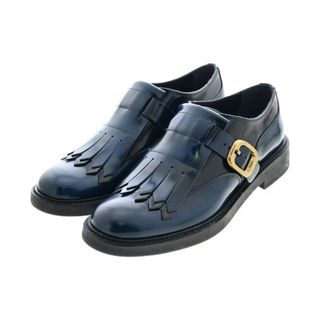 トッズ(TOD'S)のTOD'S ドレスシューズ/ローファー EU36(22.5cm位) 紺x黒 【古着】【中古】(ローファー/革靴)