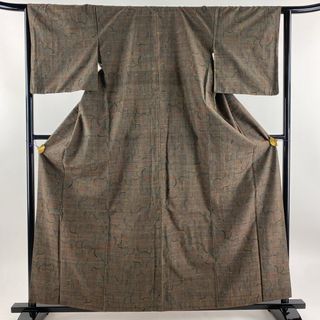 紬 身丈159cm 裄丈64cm 正絹 優品 【中古】(着物)