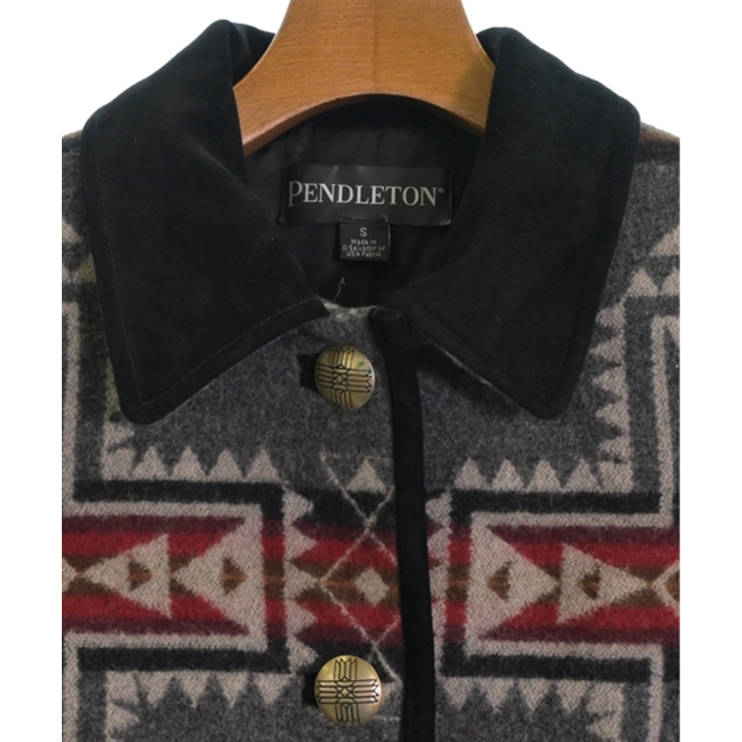 PENDLETON(ペンドルトン)のPENDLETON コート（その他） S グレーx赤xアイボリー等(総柄) 【古着】【中古】 メンズのジャケット/アウター(その他)の商品写真