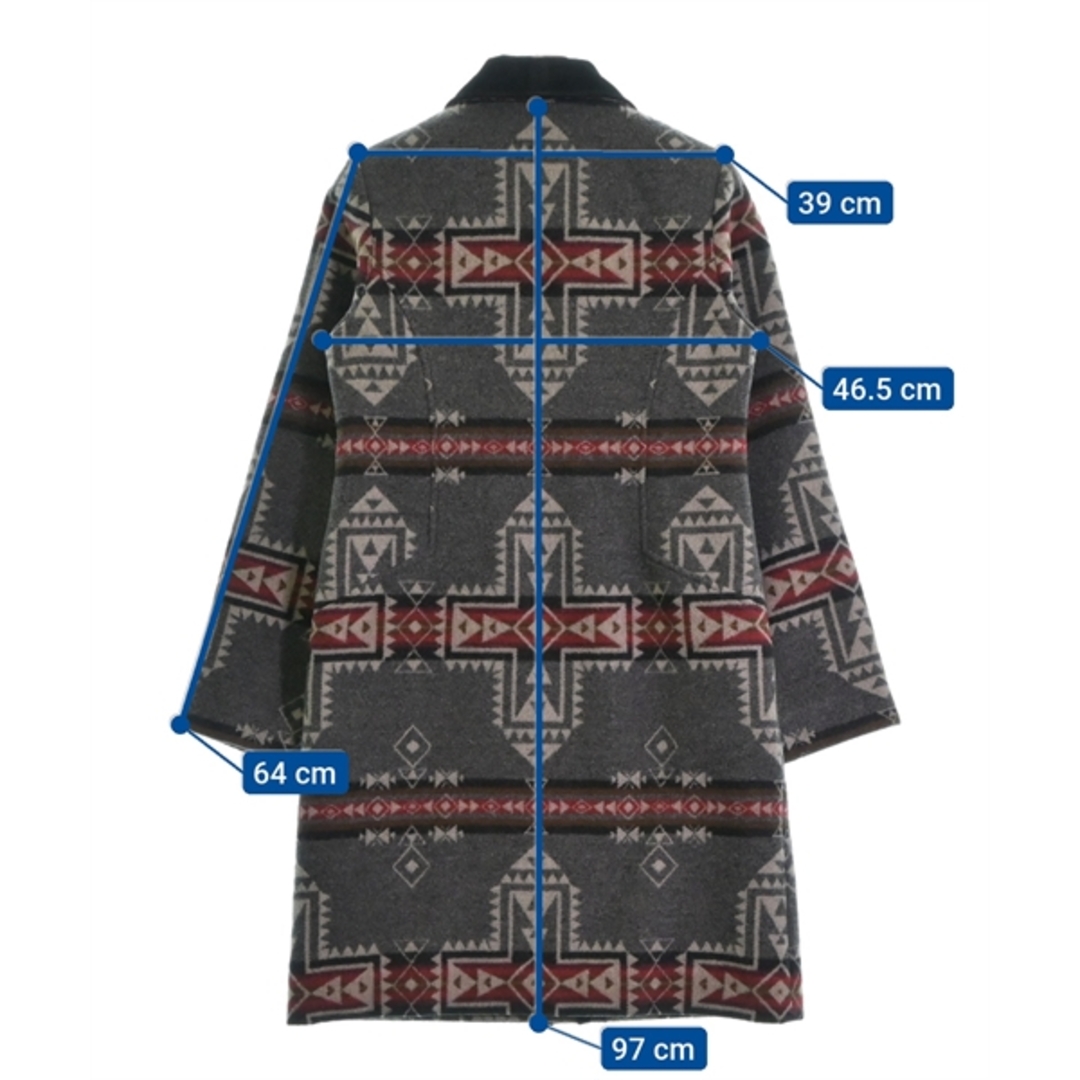 PENDLETON(ペンドルトン)のPENDLETON コート（その他） S グレーx赤xアイボリー等(総柄) 【古着】【中古】 メンズのジャケット/アウター(その他)の商品写真