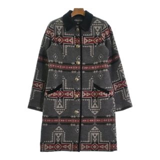 PENDLETON コート（その他） S グレーx赤xアイボリー等(総柄) 【古着】【中古】