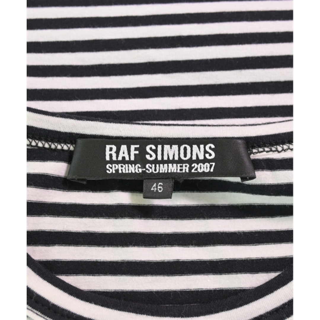 RAF SIMONS(ラフシモンズ)のRAF SIMONS Tシャツ・カットソー 46(M位) 白x黒(ボーダー) 【古着】【中古】 メンズのトップス(Tシャツ/カットソー(半袖/袖なし))の商品写真