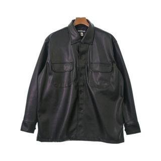 モニタリー(MONITALY)のMONITALY モニタリー カジュアルシャツ L 黒 【古着】【中古】(シャツ)