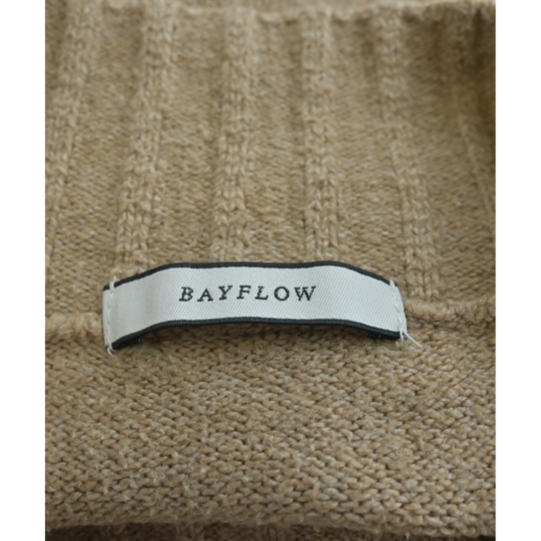 BAYFLOW(ベイフロー)のBAYFLOW ベイフロー ニット・セーター 3(M位) ベージュx白 【古着】【中古】 メンズのトップス(ニット/セーター)の商品写真