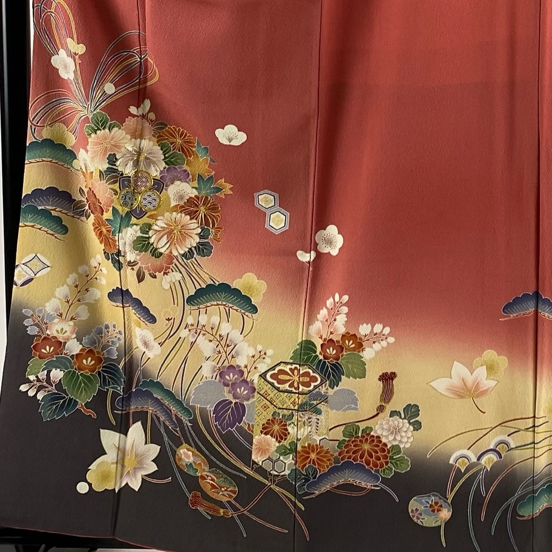 振袖 身丈161cm 裄丈65cm 正絹 美品 名品 【中古】 レディースの水着/浴衣(着物)の商品写真