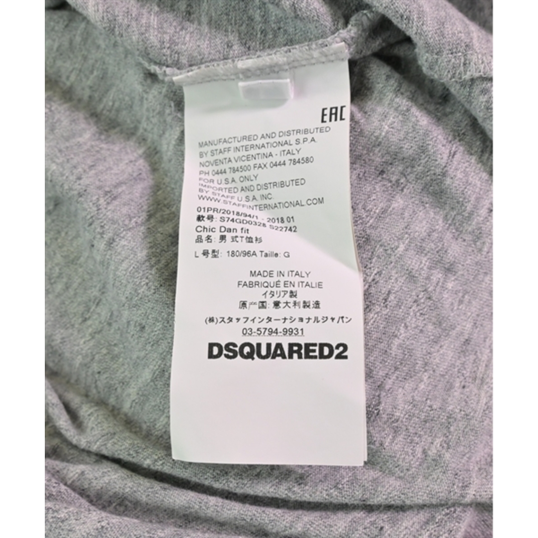 DSQUARED ディースクエアード Tシャツ・カットソー L グレー 【古着】【中古】 メンズのトップス(Tシャツ/カットソー(半袖/袖なし))の商品写真