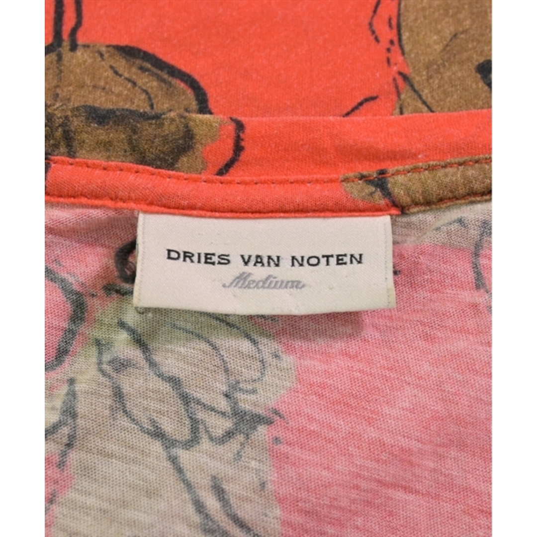 DRIES VAN NOTEN(ドリスヴァンノッテン)のDRIES VAN NOTEN Tシャツ・カットソー M 赤x茶(総柄) 【古着】【中古】 メンズのトップス(Tシャツ/カットソー(半袖/袖なし))の商品写真