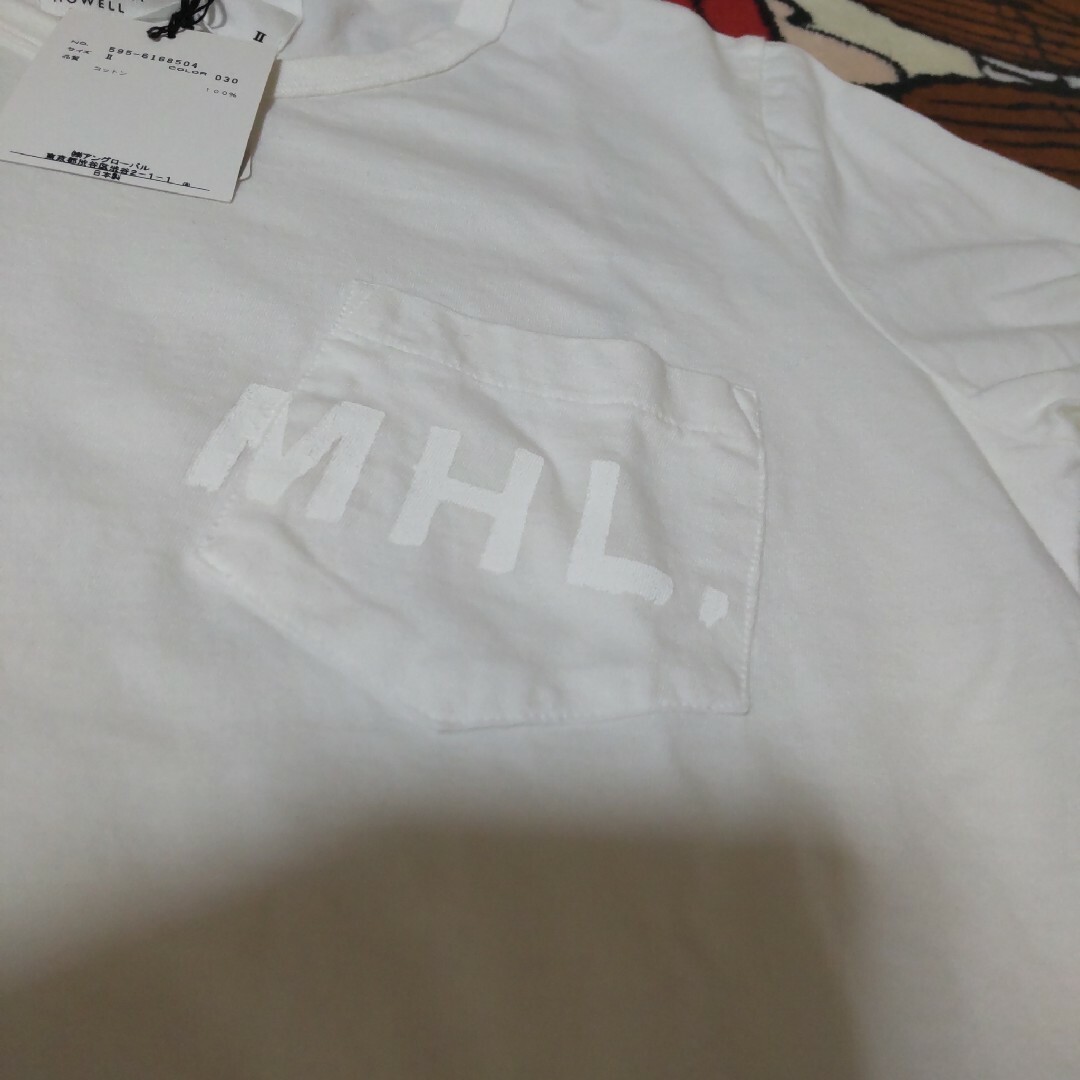 MARGARET HOWELL(マーガレットハウエル)のマーガレットハウエル　MHL カットソー　Tシャツ　レディース　白　半袖　綿 メンズのトップス(Tシャツ/カットソー(半袖/袖なし))の商品写真