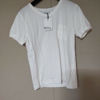 マーガレットハウエル(MARGARET HOWELL)のマーガレットハウエル　MHL カットソー　Tシャツ　レディース　白　半袖　綿(Tシャツ/カットソー(半袖/袖なし))