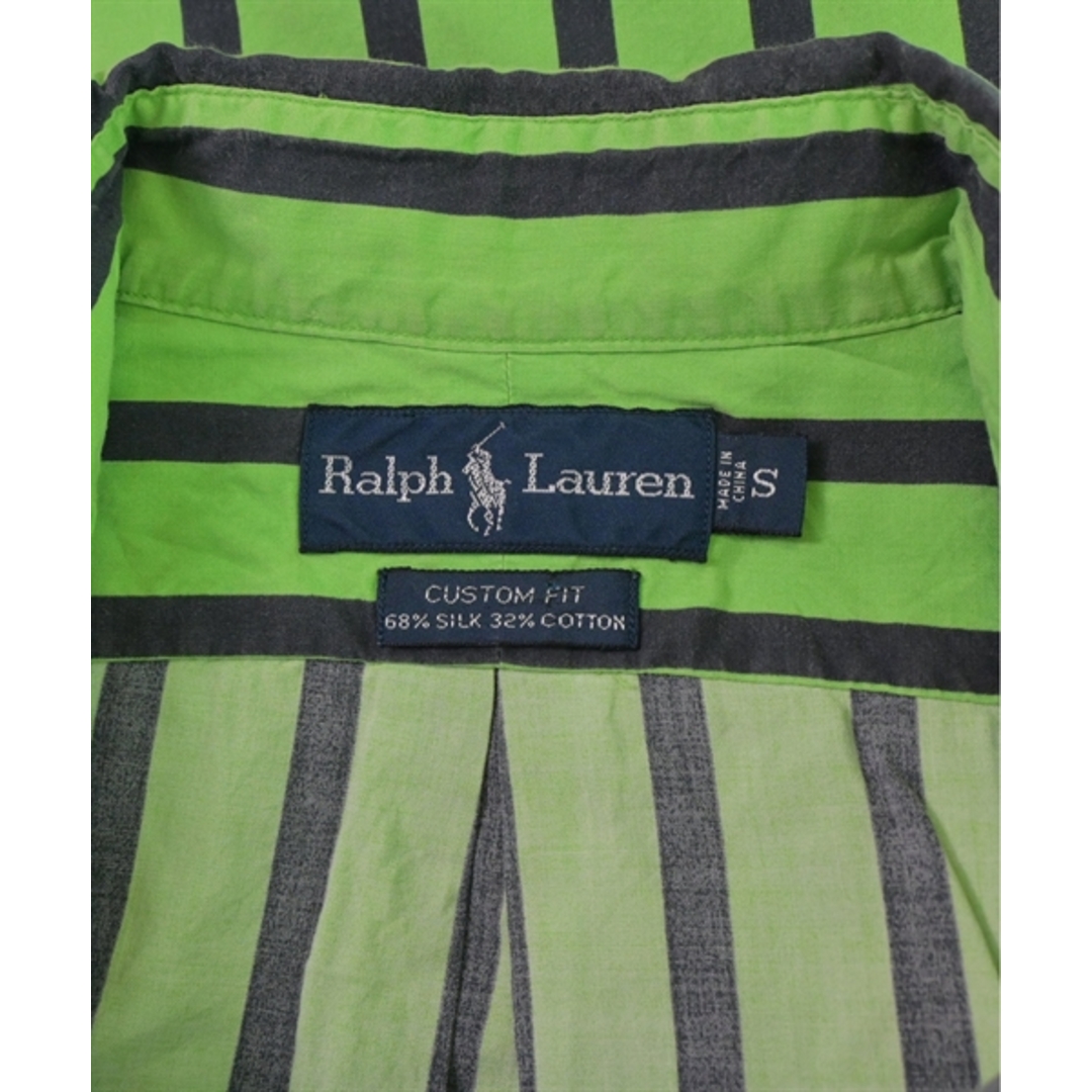 Ralph Lauren(ラルフローレン)のRalph Lauren カジュアルシャツ S 緑x黒(ストライプ) 【古着】【中古】 メンズのトップス(シャツ)の商品写真