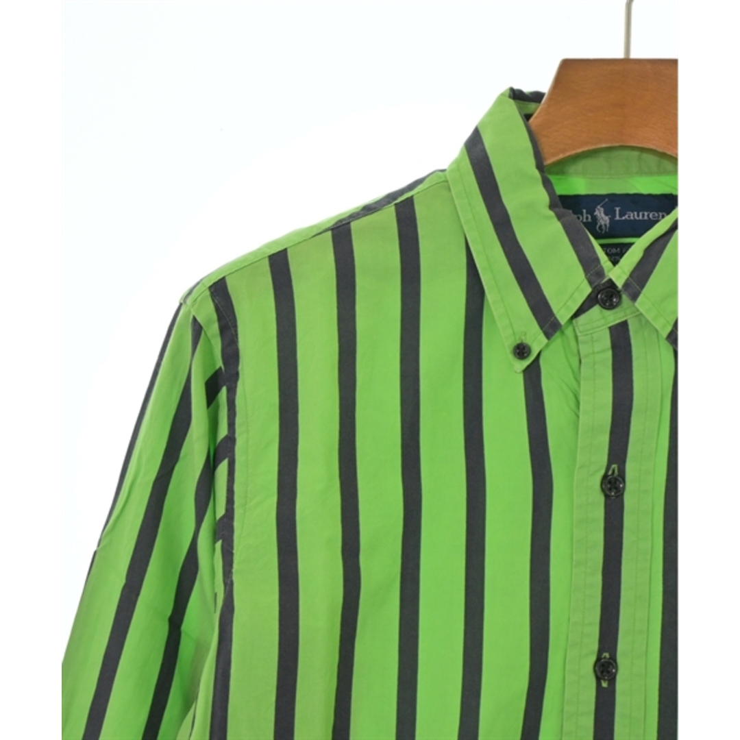 Ralph Lauren(ラルフローレン)のRalph Lauren カジュアルシャツ S 緑x黒(ストライプ) 【古着】【中古】 メンズのトップス(シャツ)の商品写真