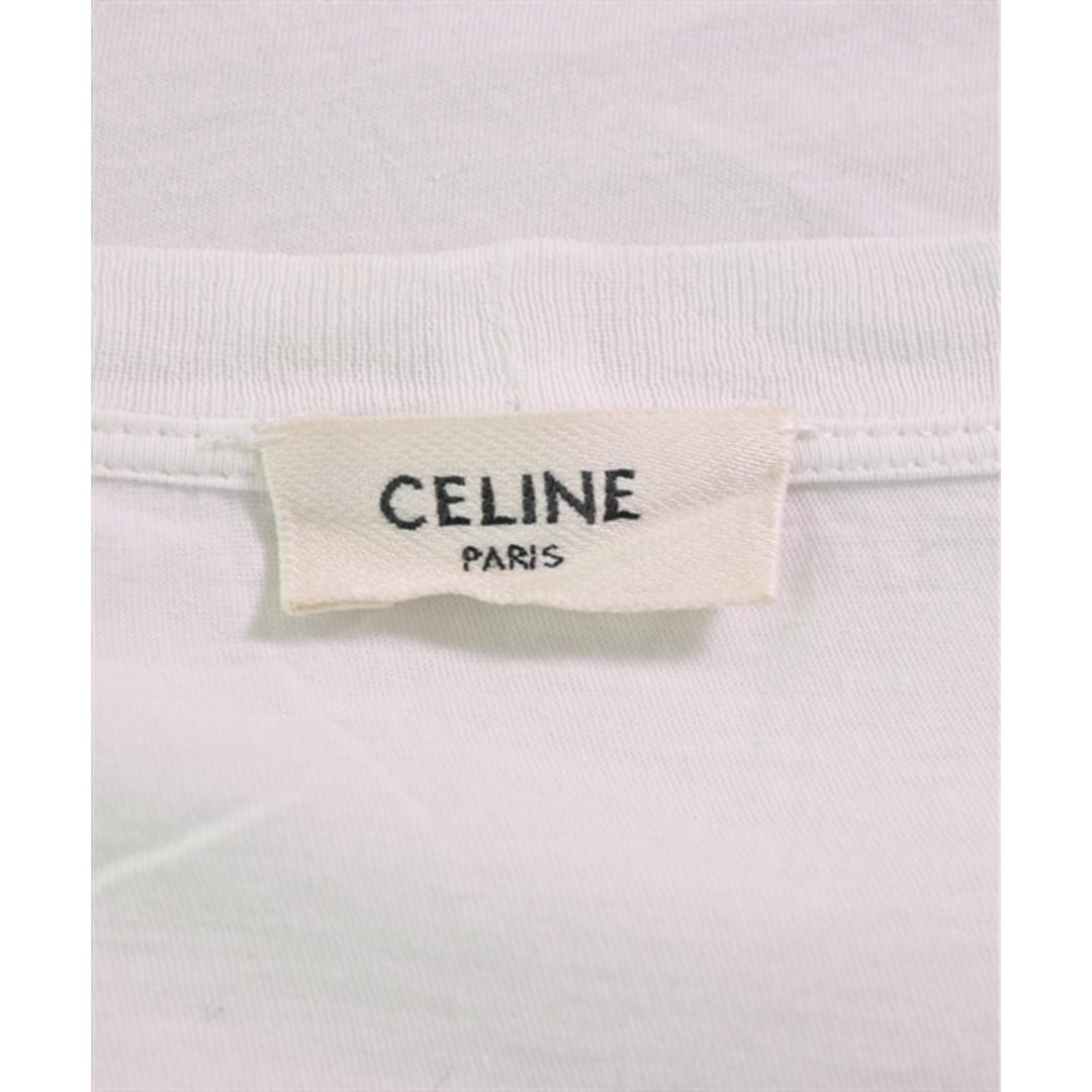 celine(セリーヌ)のCELINE セリーヌ Tシャツ・カットソー M 白 【古着】【中古】 メンズのトップス(Tシャツ/カットソー(半袖/袖なし))の商品写真