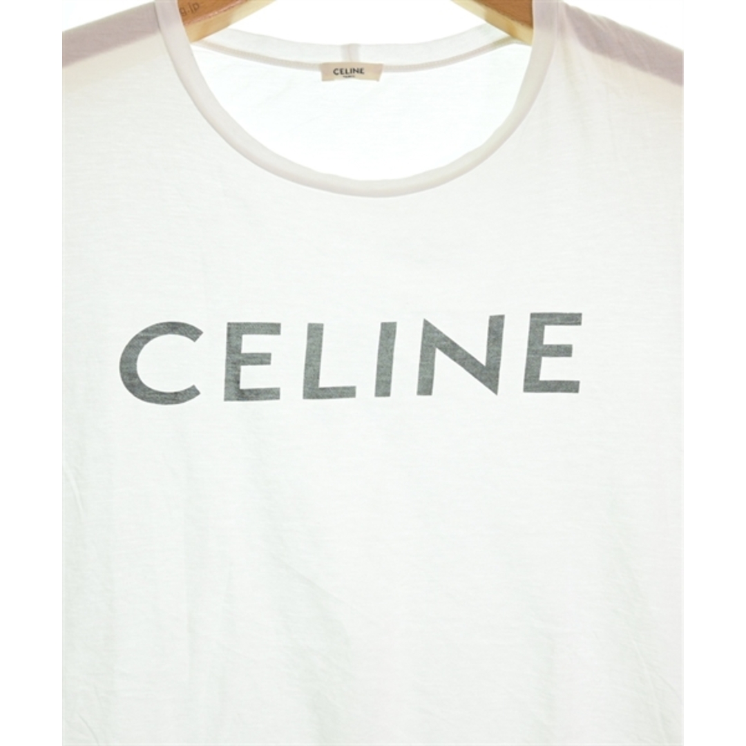 celine(セリーヌ)のCELINE セリーヌ Tシャツ・カットソー M 白 【古着】【中古】 メンズのトップス(Tシャツ/カットソー(半袖/袖なし))の商品写真