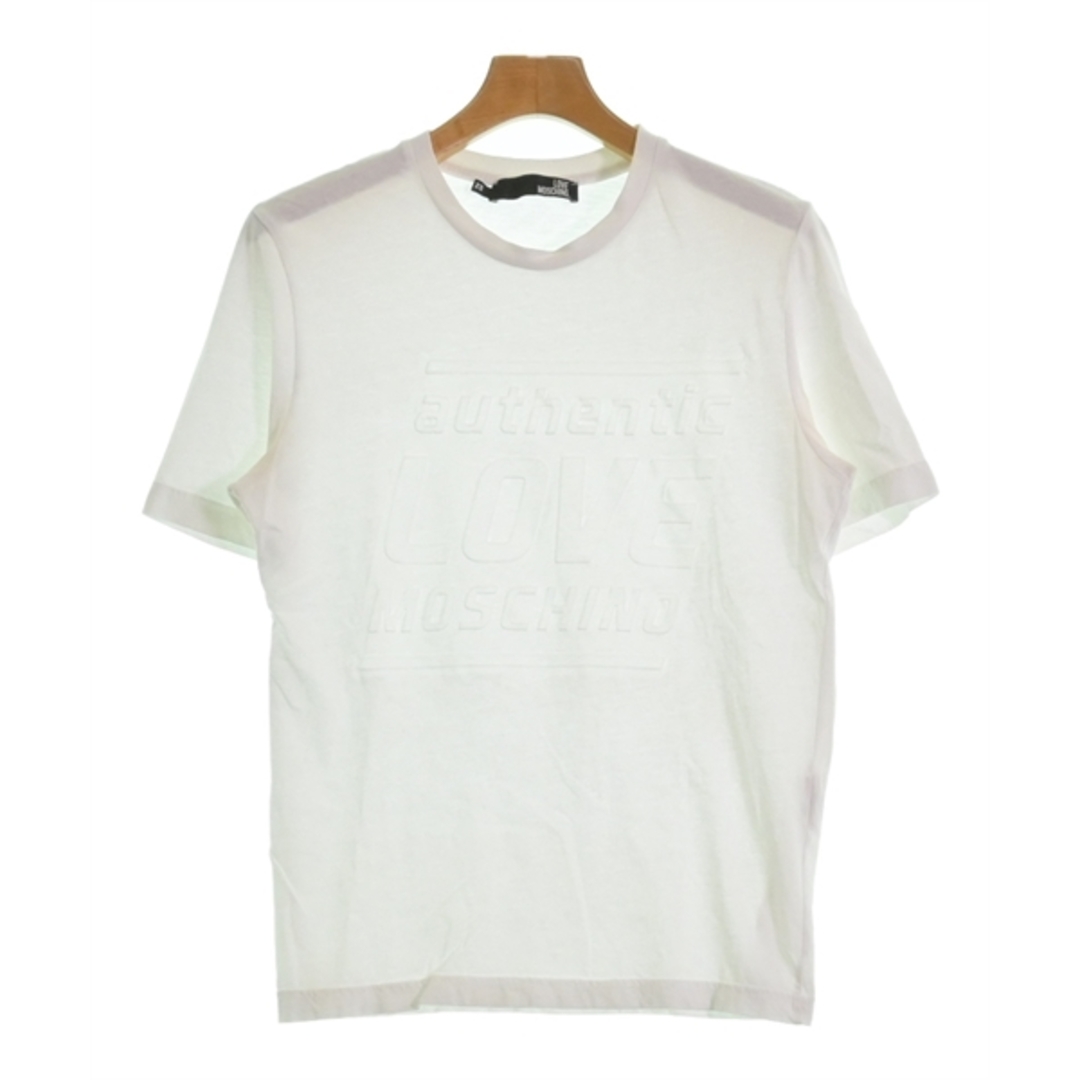 LOVE MOSCHINO ラブモスキーノ Tシャツ・カットソー XS 白 【古着】【中古】 メンズのトップス(Tシャツ/カットソー(半袖/袖なし))の商品写真