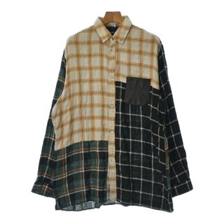 ロエベ(LOEWE)のLOEWE ロエベ カジュアルシャツ 41(M位) 緑x白xオレンジ(チェック) 【古着】【中古】(シャツ)