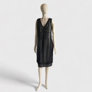 マルタンマルジェラ(Maison Martin Margiela)のMaison Margiela マルジェラ ワンピース ブラック ドレス(ひざ丈ワンピース)