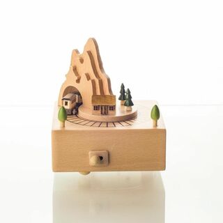 ジャパンファッションハウス ＪＦＨ 木製 からくり オルゴール 山とトンネルと汽(オルゴールメリー/モービル)