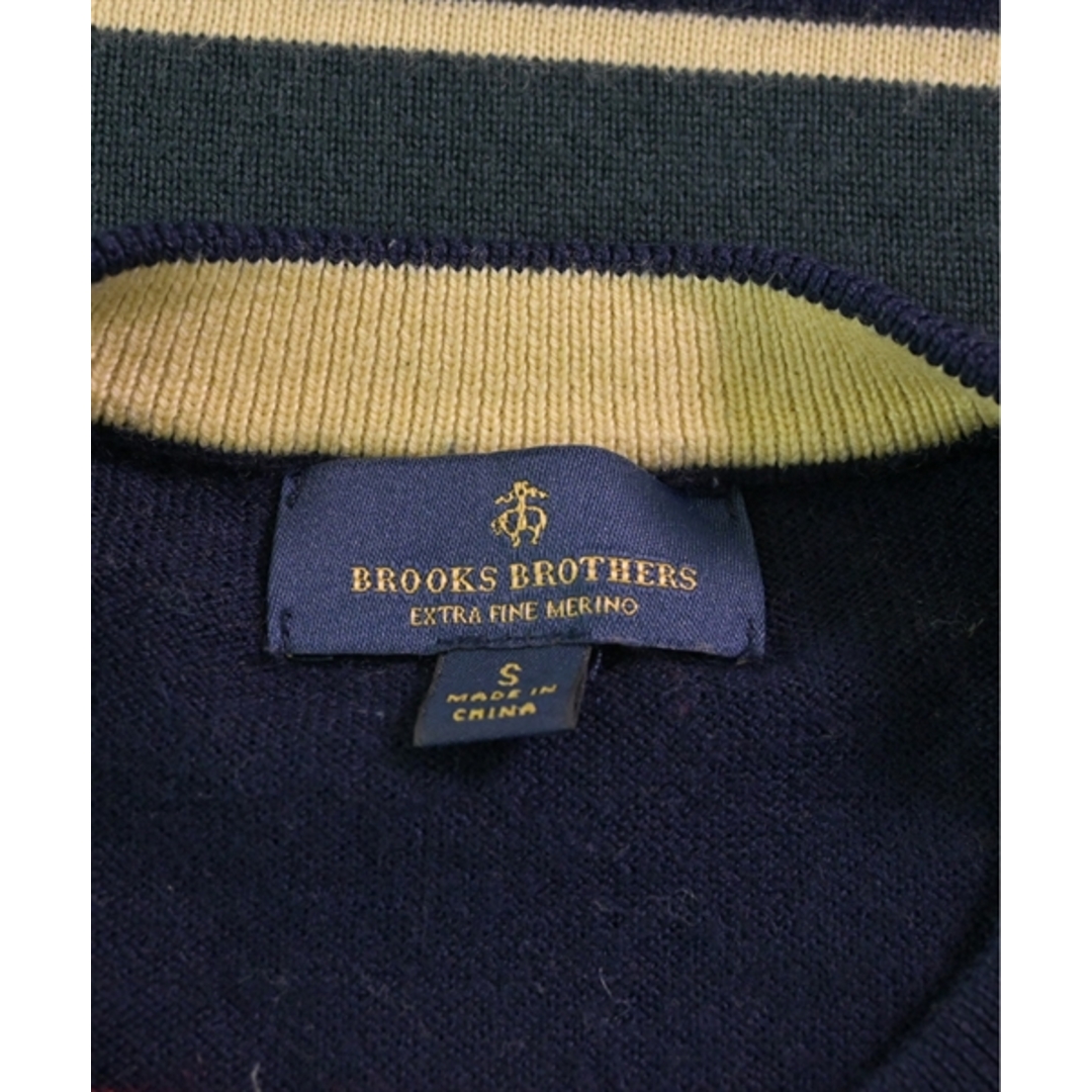 Brooks Brothers(ブルックスブラザース)のBrooks Brothers ニット・セーター S 紺x緑x赤等(ボーダー) 【古着】【中古】 メンズのトップス(ニット/セーター)の商品写真