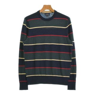 ブルックスブラザース(Brooks Brothers)のBrooks Brothers ニット・セーター S 紺x緑x赤等(ボーダー) 【古着】【中古】(ニット/セーター)